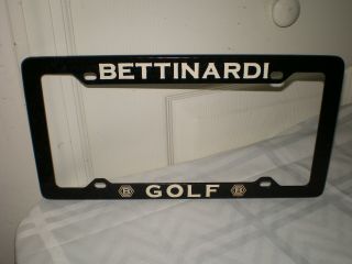 Rare Bettinardi Golf Black Metal Licence Car Plate Hard To Find