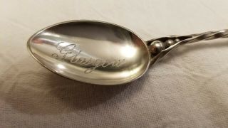 Rare Vintage " Glasgow " Antique Sterling Silver Souvenir Spoon " St.  Mungo "