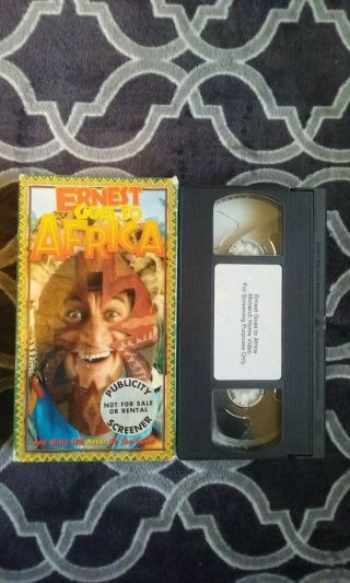Ernest Goes To Africa Vhs Rare Promotional Screener - Jim Varney