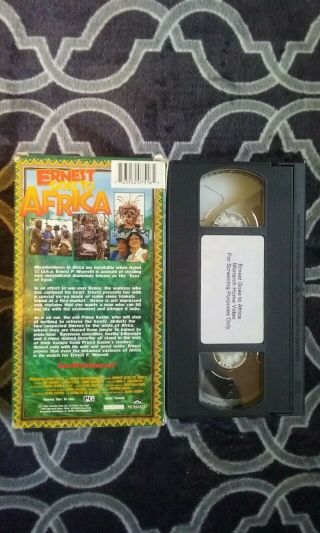 ERNEST GOES TO AFRICA VHS RARE PROMOTIONAL SCREENER - JIM VARNEY 2