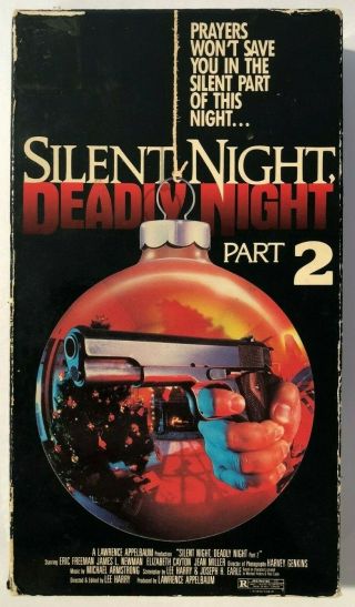 Silent Night Deadly Night Part 2 Rare & Oop Horror Movie Ive Video Vhs