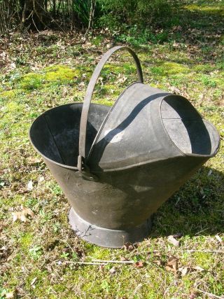 Vintage Old Antique Galvanized Coal Ash Bucket from Backwoods of Kentucky 2