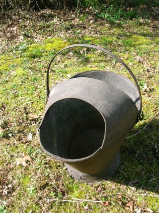Vintage Old Antique Galvanized Coal Ash Bucket from Backwoods of Kentucky 3