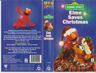 Sesame Street - Elmo Saves Christmas - 1996 Abc 4 Kids Rare Jim Henson Vhs Issue