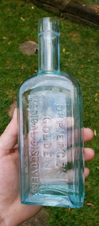 Antique Dr Pierce’s Golden Medical Discovery Buffalo Ny Medicine Bottle Bimal