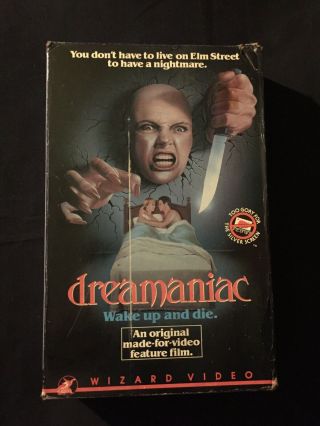 Dreamaniac - Vhs Horror Sov Oop Rare Wizard Video Big Box 1984