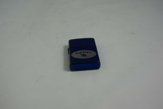 2003 Blue Purple Camel Cigarettes Zippo Lighter Rare Collectible In Tin Box