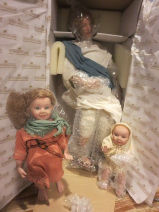 Ashton Drake Jesus Let The Little Children Come To Me Doll Set W/box