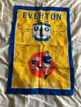 Rare Goodson Park Vintage / Retro Everton Fc Tea Towel