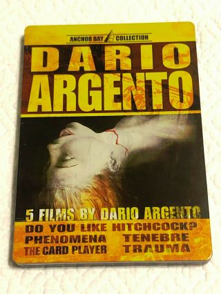 Dario Argento Box Set (dvd,  2008,  5 - Disc Set) Tin Set Oop/rare