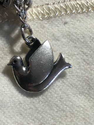 James Avery Retired & Rare 925 Sterling Silver Milagros 3d Peace Dove Charm Euc
