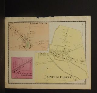 York Oneida County Map 1874 Oneida Castle,  Vernon Center Z2 64
