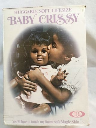 Vintage 1973 Ideal First Edition Aa Baby Crissy Doll Box And Instructions Only