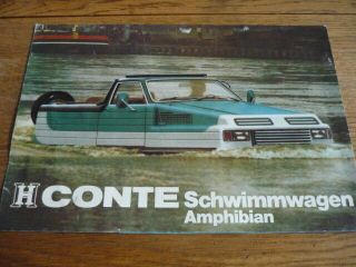 Rare,  Herzog Conte Amphibious Vehicle Brochure