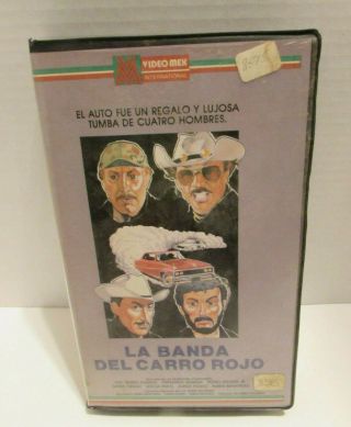 La Banda Del Carro Rojo Vhs Los Tigres Del Norte Mario Almada Mexifilm,  Rare,