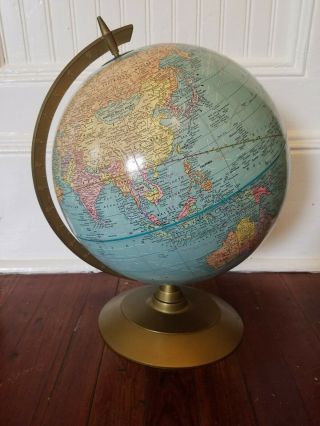 Vintage 12 " George F.  Cram Co.  World Globe - C71