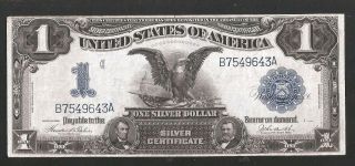 Rare 7 Digit Tahee/burke Serial Number $1 1899 Silver Certificate