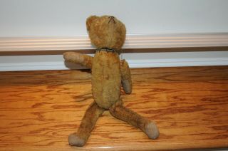Antique Early Well - Loved Mohair Jointed Teddy Bear Repairs All Around 17 Inches
