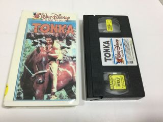 Walt Disney Home Video White Clamshell Rare Vhs Movie Tonka