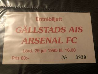 Arsenal Rare Pre Season Friendly Away V Galstaads