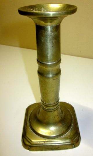Vintage Antique Brass Push Up Candlestick Holder 6 " High 19th Century