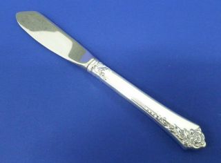 Oneida Heirloom Damask Rose Sterling Silver Flatware 6 3/8 " Master Butter Knife