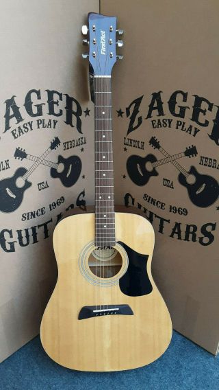 First Act Acoustic Guitar,  Zager " Easy Play " Made,  Rare Beginner Guitar