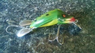 Vintage Jamison Wig L Twin Fishing Lure Color Frog Lure