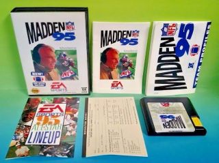 Madden Nfl 95 Football Sega Genesis Complete Rare Collector Quality 1 Owner