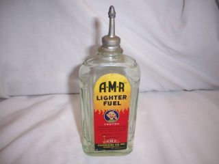 Amr Lighter Fuel Fluid Bottle Tin Can Rare Ww2 1940 