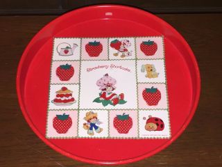 Vintage 1980 Cheinco Housewares Strawberry Shortcake Tin Tray American Greetings