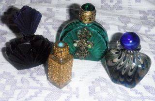 Antique & Vintage Miniature Perfume Bottles; French,  Art Glass,  Passions