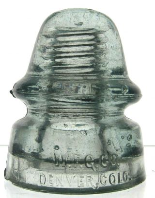 Cd 162 Fizzy Off Clear W.  F.  G.  Co.  Antique Glass Telegraph Insulator Signal