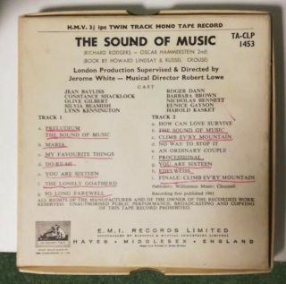 The Sound of Music Reel to Reel Twin Track Mono Tape Record - Rare 2