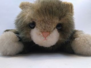 1990 Ty Patches Rare Plush Cat 2nd Gen Laying Flat 20 " Vintage