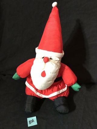 Vintage Rare Jaisy Santa Claus Christmas Plush Stuffed Animal Swishy Collectible