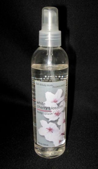 Rare Bath & Body White Cherry Blossom Body Splash 8 Oz Bottle 95 Full