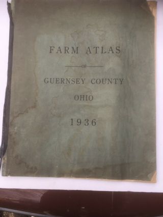Guernsey County Ohio Farm Atlas 1936