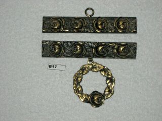 Antique Ornate Brass Bell Pull Hardware f.  5 1/2 