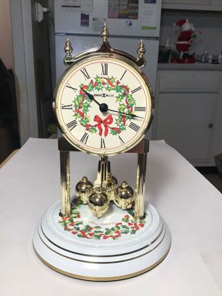VINTAGE RARE HOWARD MILLER FIRST EDITION CHRISTMAS TIME 9” ANNIVERSARY CLOCK 2