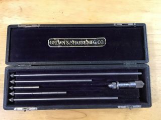 Antique Brown & Sharpe Inside Micrometer No.  260 & Case - Machinist Mill Measure