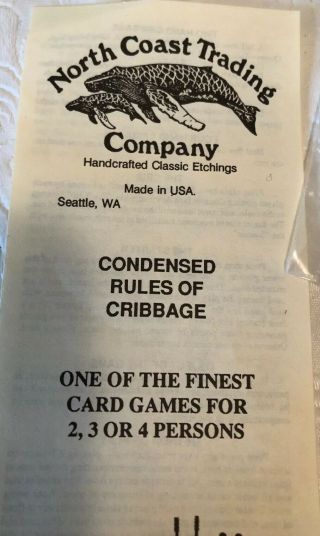 Tall Ship Scrimshaw Cribbage Board And Domino’s By North Coast Trading Company 3