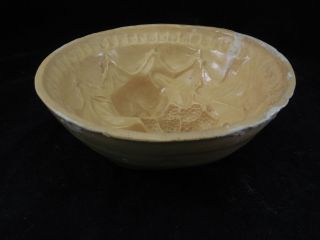 Antique Yelloware Stoneware Pottery Pudding Mold
