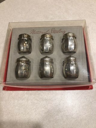 Vintage National Silver Sterling Salt And Pepper Shakers 1910 - 1940.  Art Deco