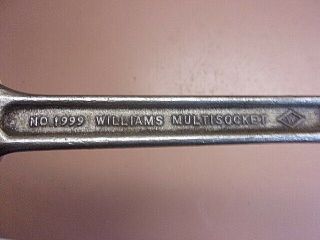 Antique Rare J.  H.  Williams Multi Socket Wrench No.  1999 8 Sizes Collectible 2