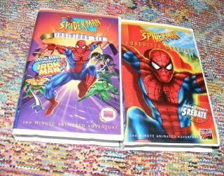 Rare Spider - Man Forgotten Warriors & Insidious Six Marvel Films Animated Vhs 97