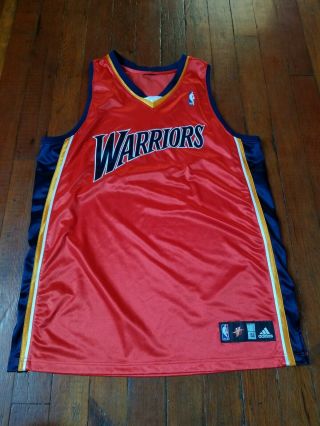 Rare Vintage Adidas Nba Golden State Warriors Blank Bolt Logo Basketball Jersey