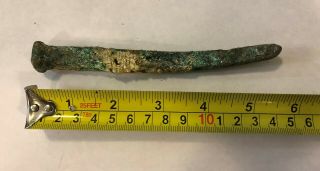 SQUARE BRONZE SPIKE,  ENCRUSTED,  FROM AN UNKNOWN SHIPWRECK 6 