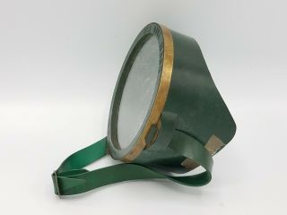 Vintage Scuba Sea Hunt Style Diving Mask Round Green Rubber