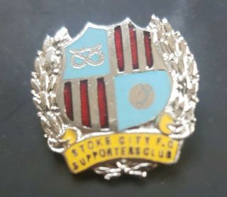 1960s Stoke City Fc Rare Supporters Club Football Enamel Pin Badge